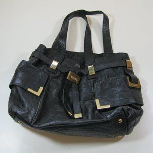 🛑SOLD🛑Michael Kors Black Genuine Leather Large Oversized Satchel Handbag